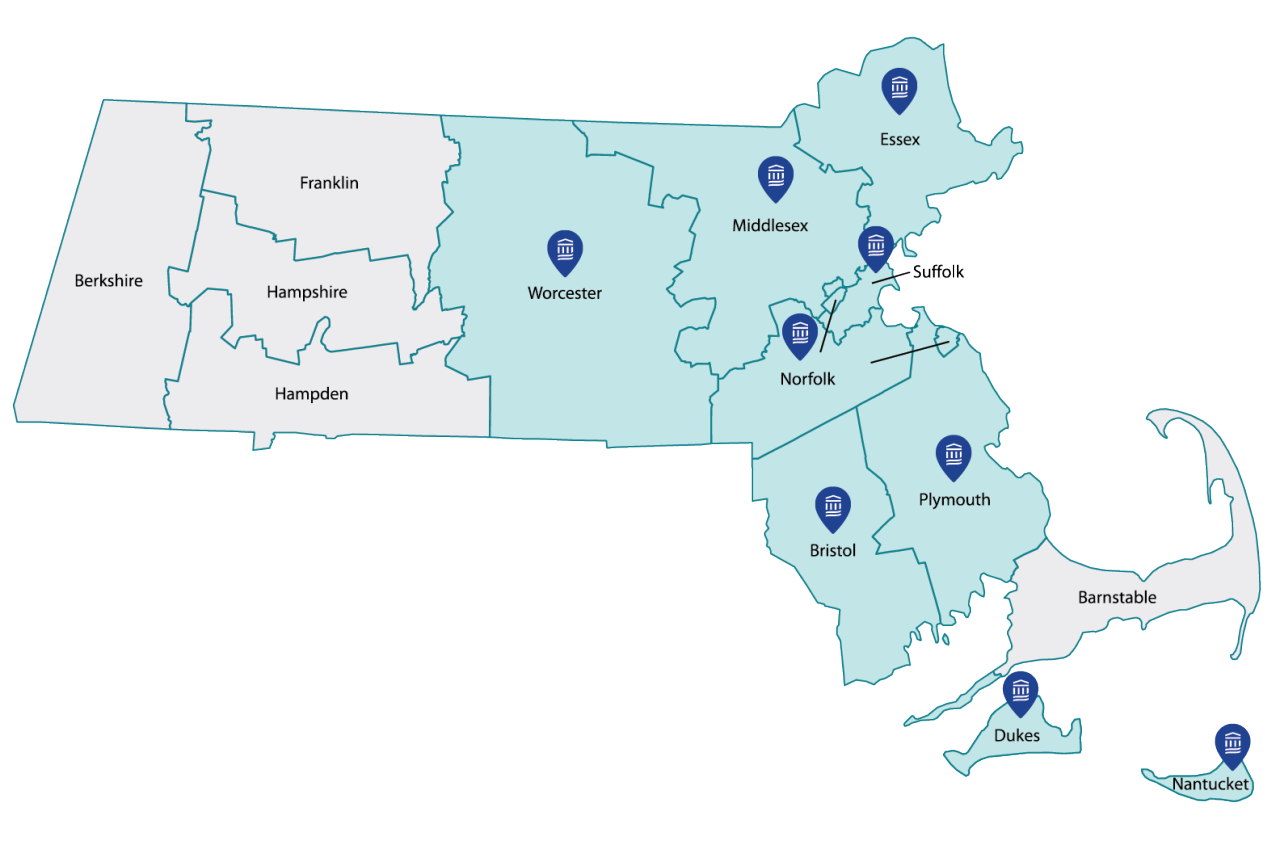 Graphic showing plan service area for Massachusetts